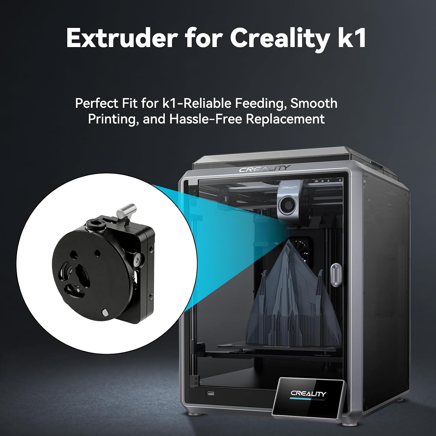 Upgraded K1 Metal Extrusion Ki - огляд і ціна Direct Drive Dual Gear Extruder High Speed