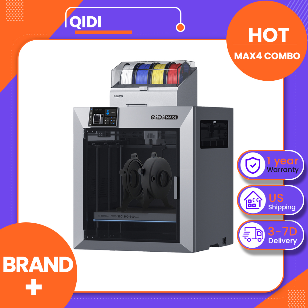 QIDI Max4 Combo 3D Printer, Up - огляд і ціна Direct Drive Dual Gear Extruder High Speed